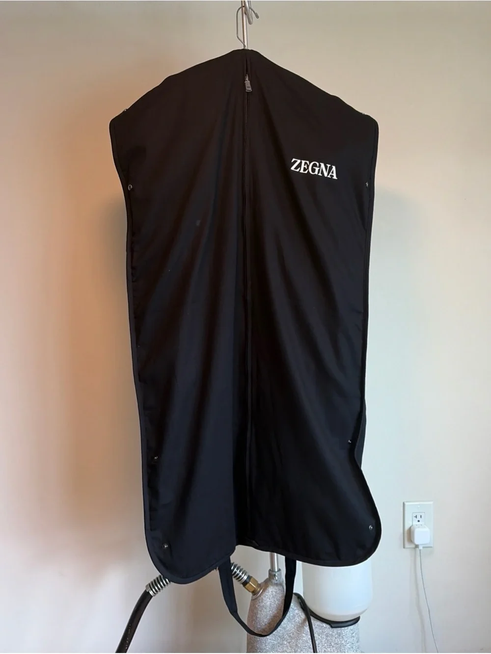 New Zegna Black Zippered Garment Bag